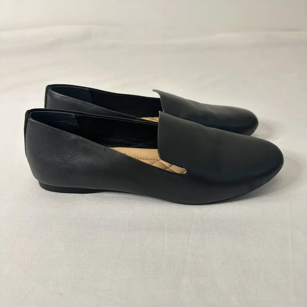 Birdies The Starling Black Leather Slip On Loafers Women's 7 Comfort Chic Luxury - Picture 2 of 9